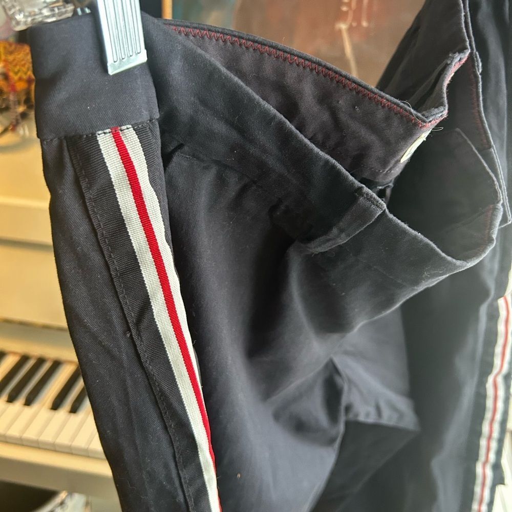 Produkt Men's Navy Chinos with Red and White Stripes Size 38" - Picture 6 of 9